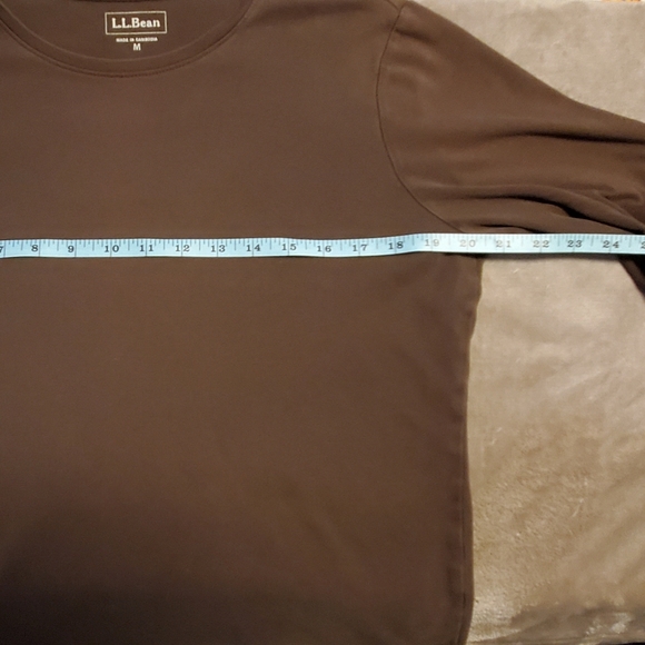 LL Bean Medium Women's Brown long-sleeve top - Picture 3 of 5